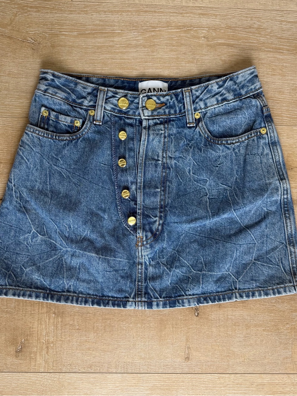 GANNI denim mini skirt ♡